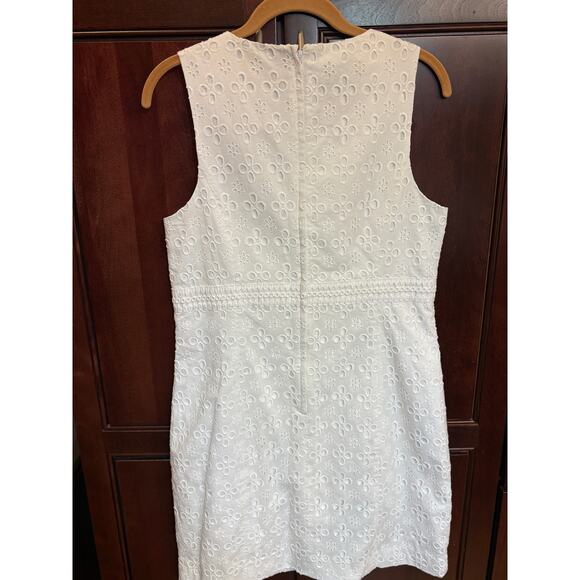 Lily Pulitzer Railee Shift Dress Resort White Floral Eyelet Size 10 - Picture 2 of 11